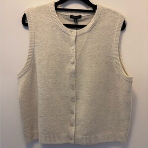 Dynamite Cream Sleeveless Cardigan